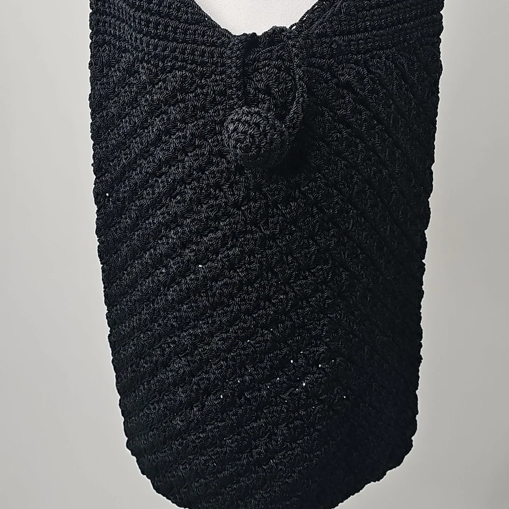 Stunning Crochet Hobo Bag Crossbody Boho Hippie‎ Flowerchild Throwback